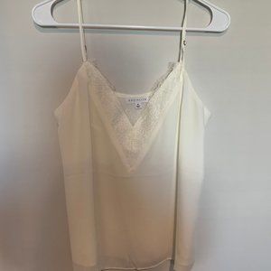 Socialite Off White Lace Trim Cami